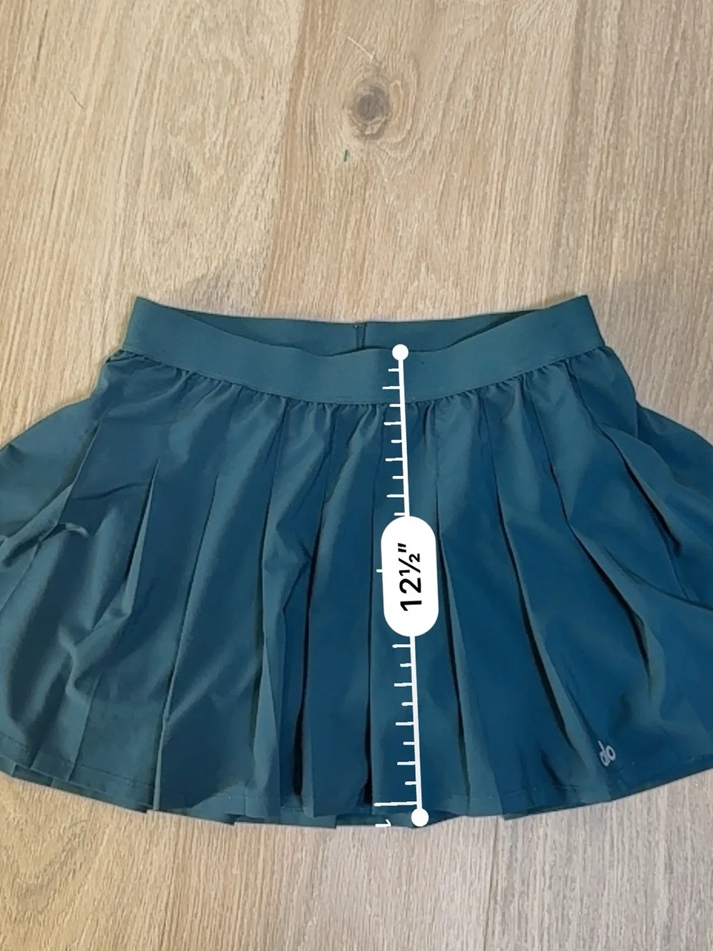 Alo Yoga Pleated Tennis Skirt with Built-In Shorts | Dark Teal | Size Small